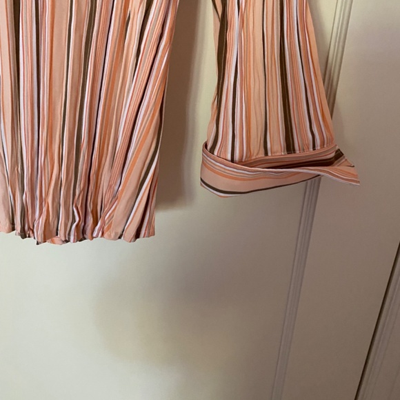 Fred David stretch pleated blouse, long sleeve , XL, multicoloured - Picture 5 of 6